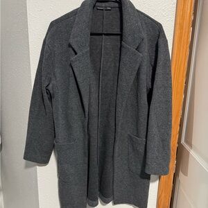 Zara Charcoal Gray Open Front Cardigan
